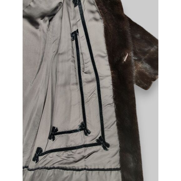 Vintage Dark Brown Mink Coat -Small/Medium - Picture 8 of 9